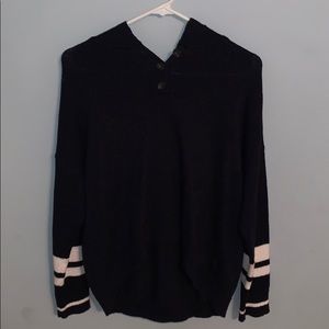 Blue and white sweater